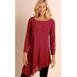 Soft‎ Surroundings Operetta Tunjc Top Long Sleeves Kink Dress Size S